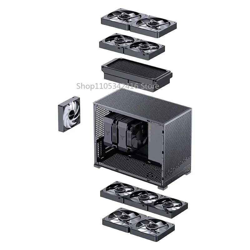 Mini Itx Case Water Cooling Support - Caja de PC Mini MATX Negra