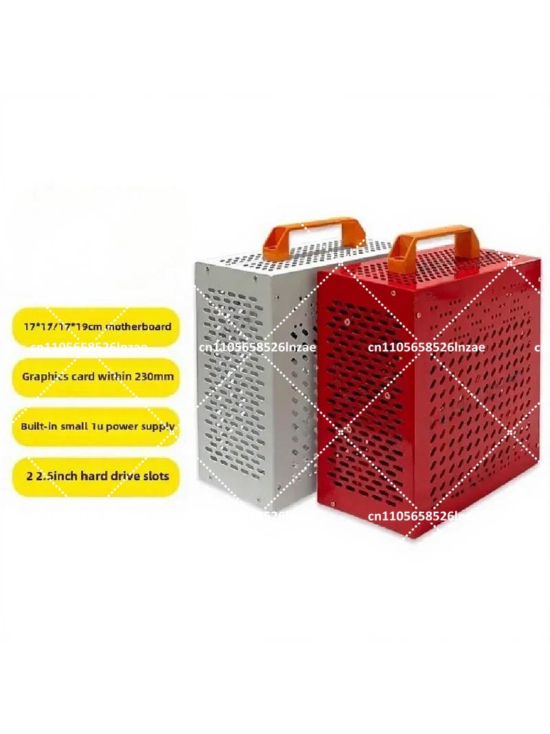 Mini Itx Case With Handle Portable - Caja de PC Mini ITX Blanca