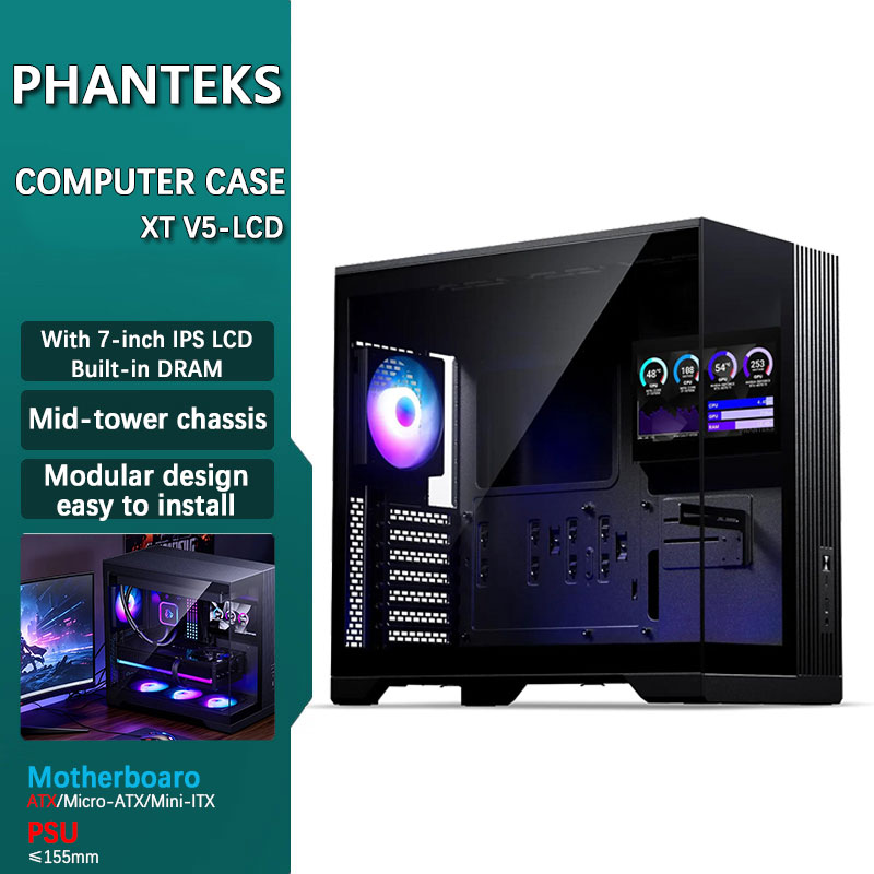 Mini Itx Case Water Cooling Support - Caja de Computadora Phanteks XT V5-LCD