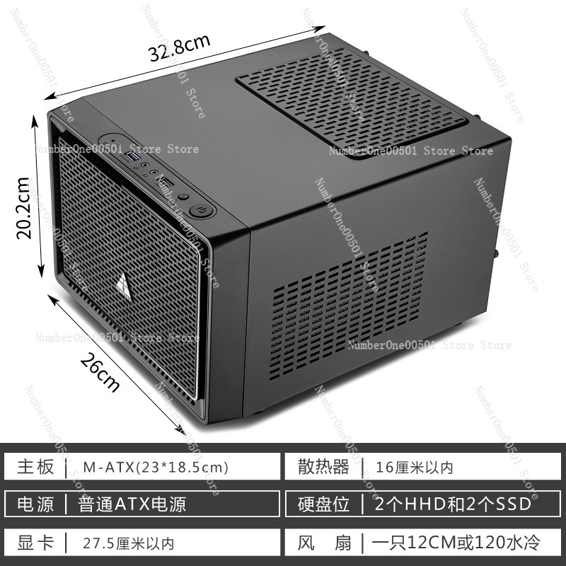 Caja de ordenador N1 Mini ITX, - Mini Itx Case Water Cooling Support reseña y precio