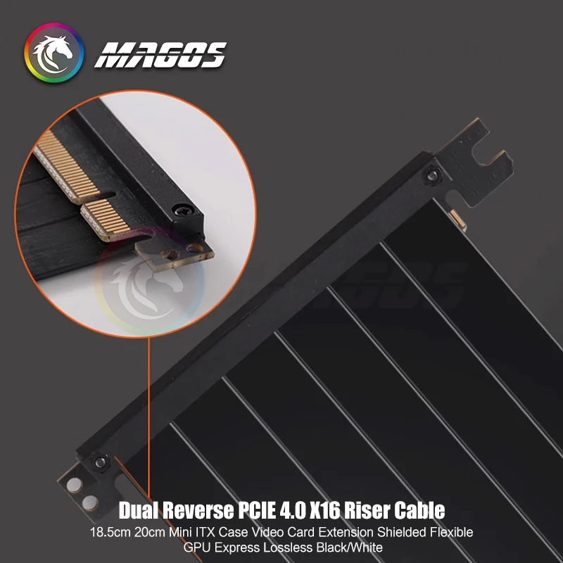 PCIE 4.0 3.0 X16 GPU Riser Cab - Itx Case Pcie Riser 4.0 reseña y precio