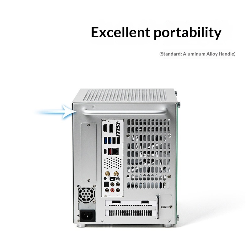 Caja de PC ITX Portátil de Alu - Sff Case Tempered Glass reseña y precio