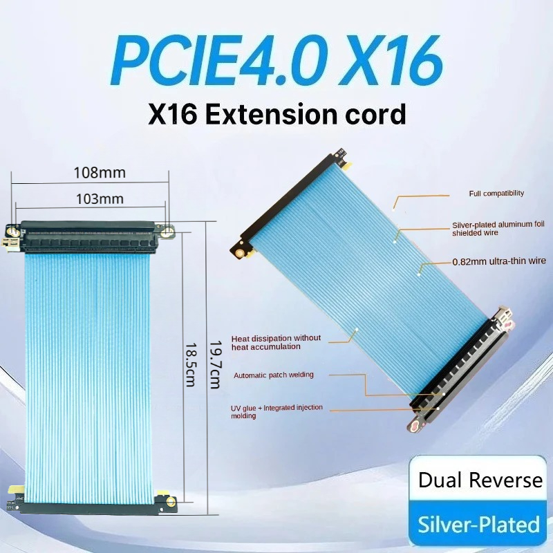 Cable elevador Pcie 4,0 invers - Itx Case Pcie Riser 4.0 reseña y precio